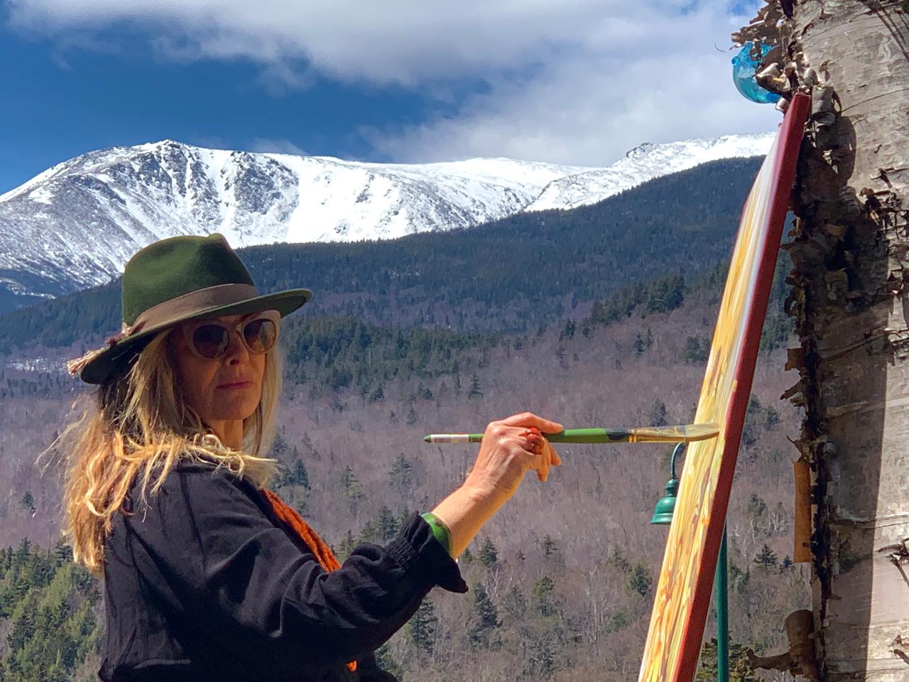 Joelle Goff in the studio
