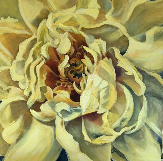 Butter Yellow Peony by Joelle Goff