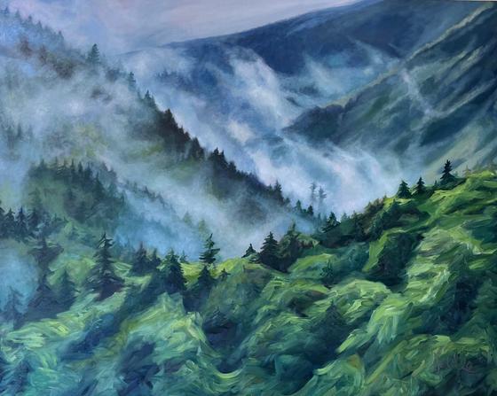 Foggy Trees by Joelle Goff