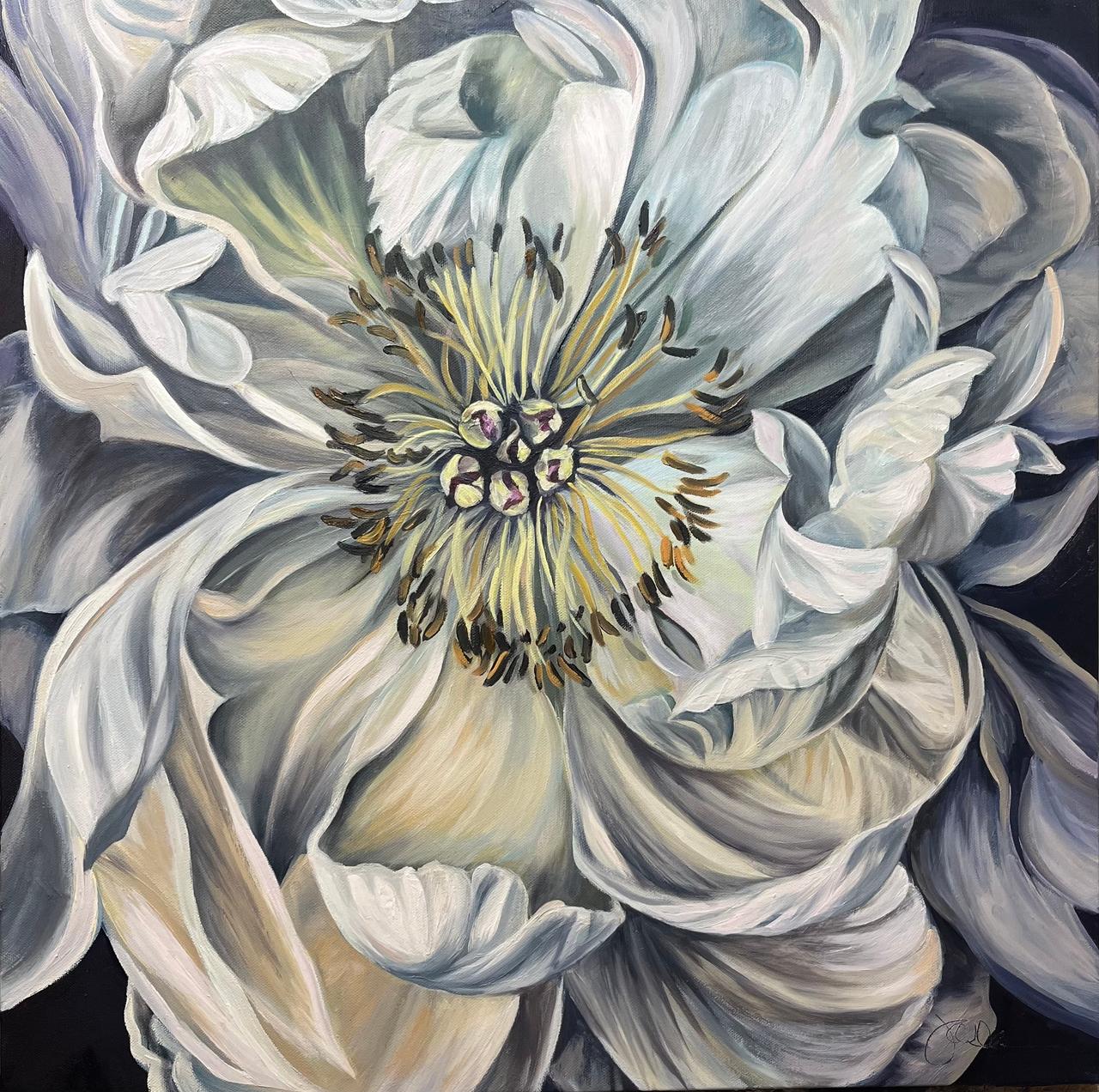 Fully Bloomed Peony by Joelle Goff