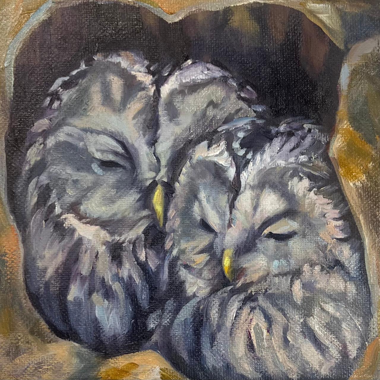 Love Birds Owls by Joelle Goff