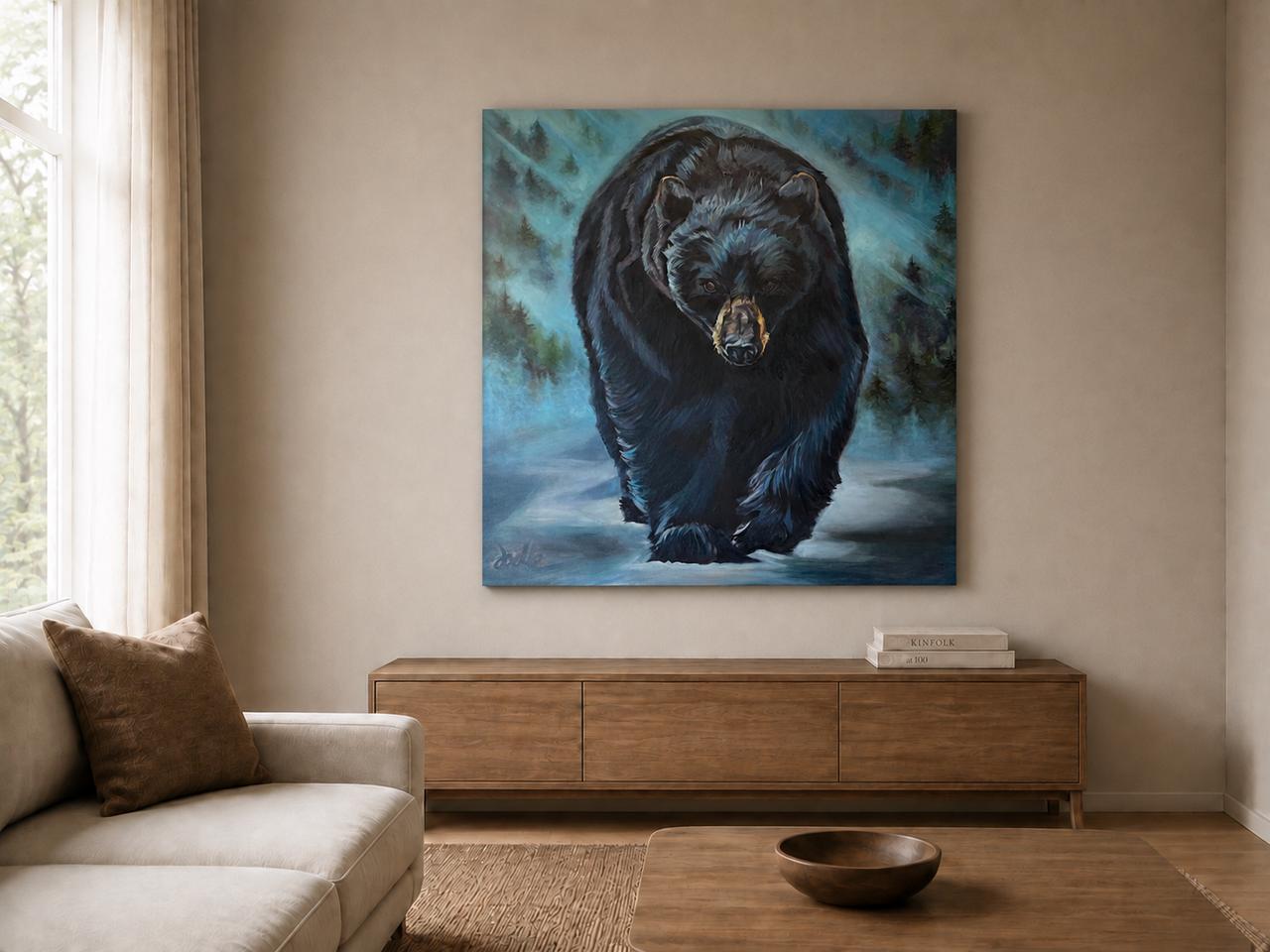 Onward shown as a canvas print in a room