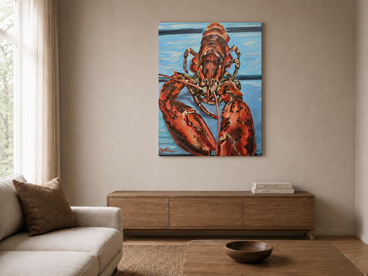 The Maine Event shown as a canvas print in a room