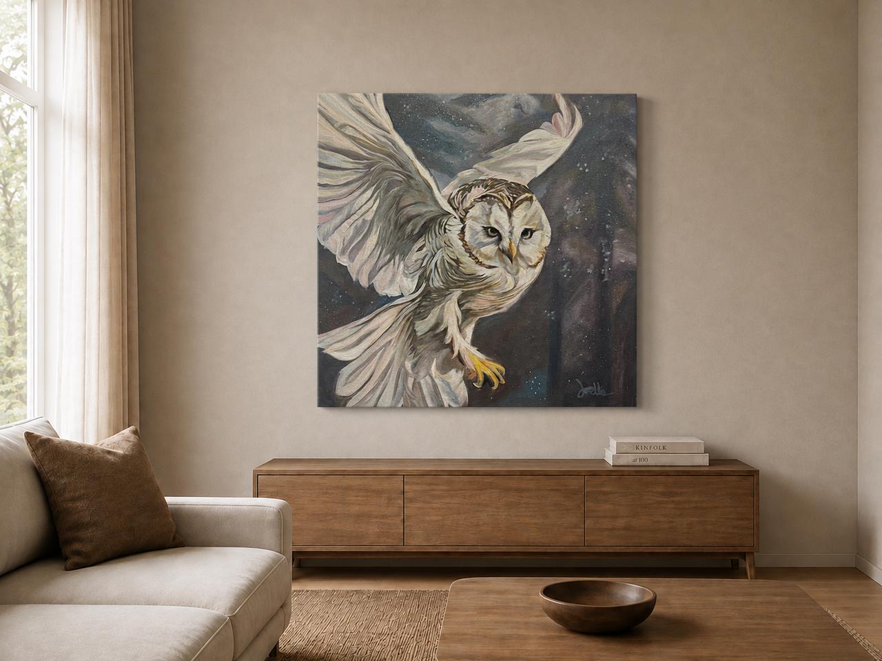 Whispers In The Woods shown as a canvas print in a room
