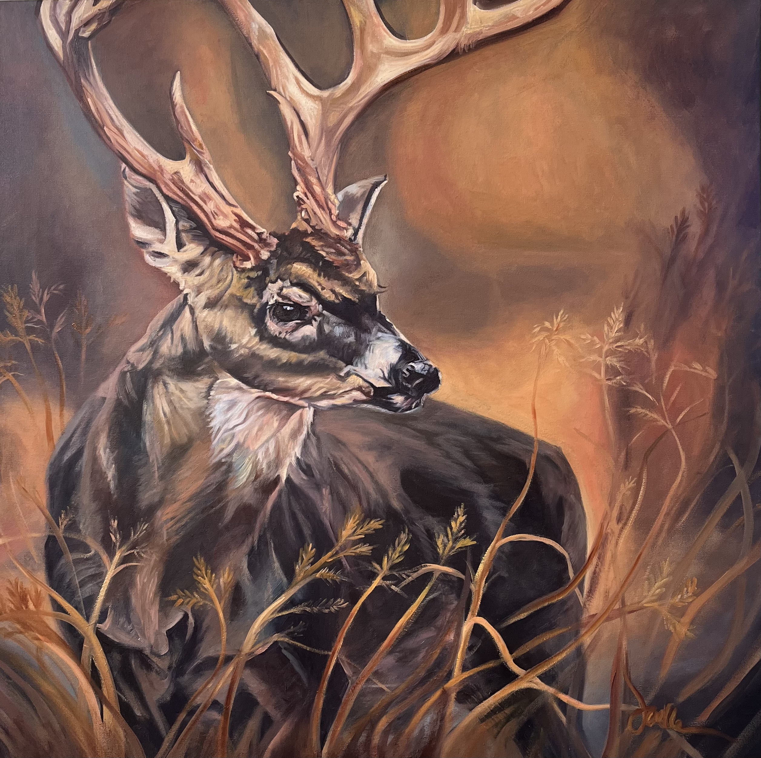 Autumn Buck — original oil painting by Joelle Goff