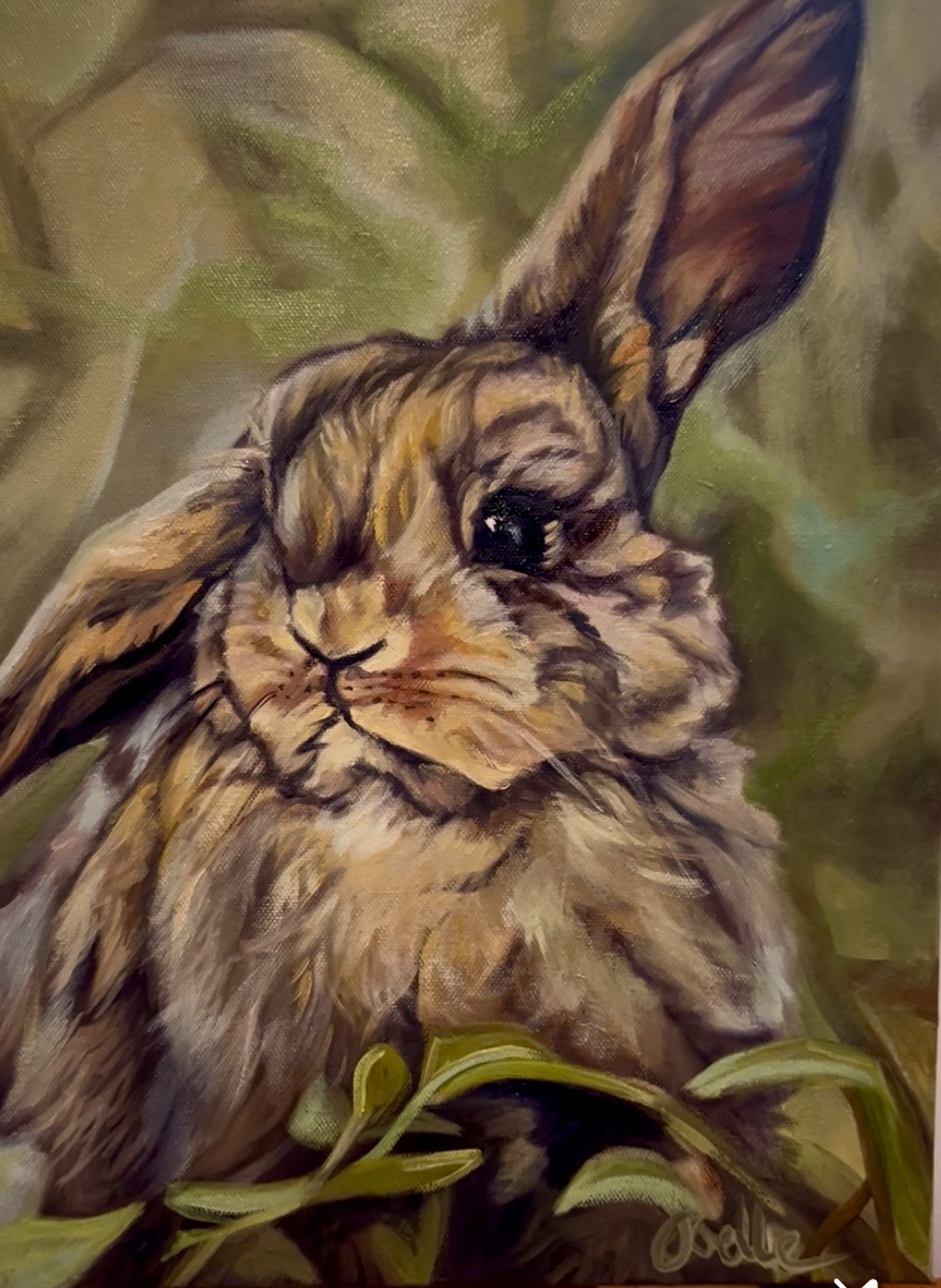 Spring Bunny — original oil painting by Joelle Goff