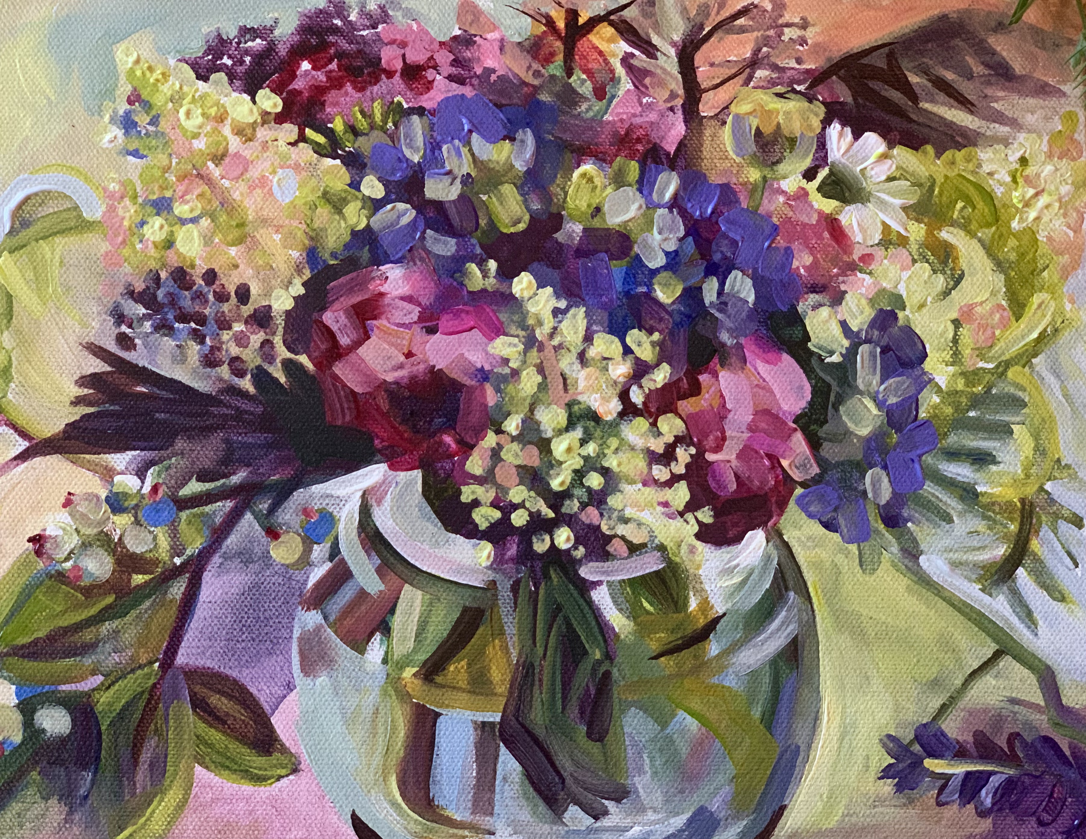 A Humble Bouquet — original oil painting by Joelle Goff